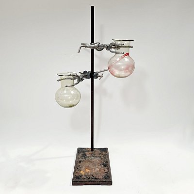 Glass Flasks On Retort Stand