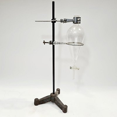 Glass Dropper Flask On Retort Stand