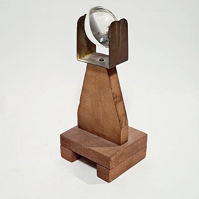 Lens In Wooden Stand