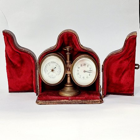 Cased Chronometer & Barometer