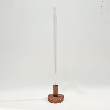 Glass Column On Wooden Base