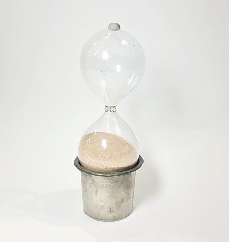 Hour Glass On Metal Cup