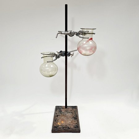 Glass Flasks On Retort Stand