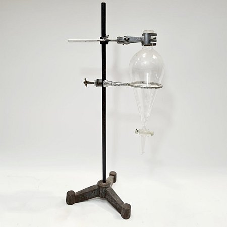 Glass Dropper Flask On Retort Stand