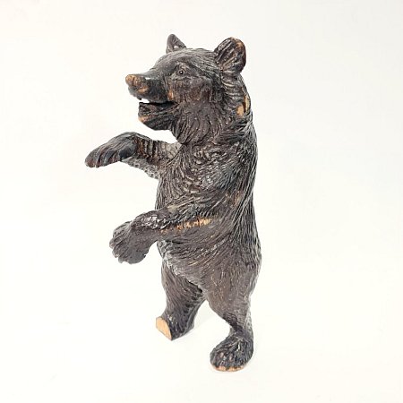 Carved Wooden Black Forest Bear Ornament