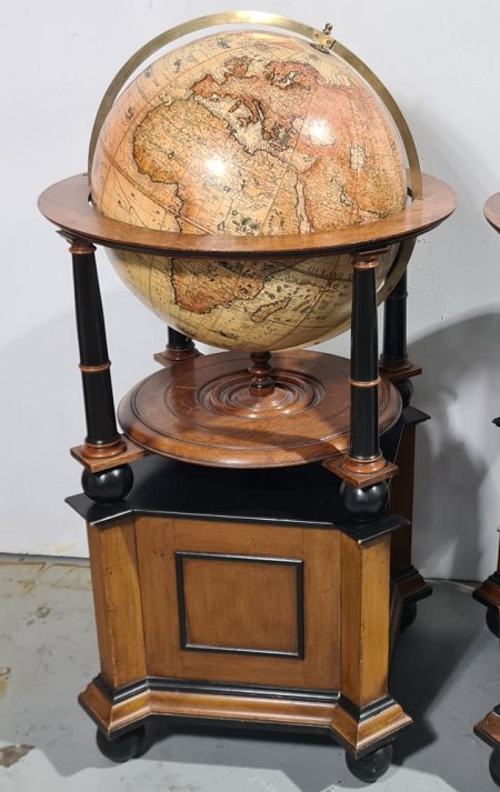 Terrestrial Coronelli Globe On Plinth