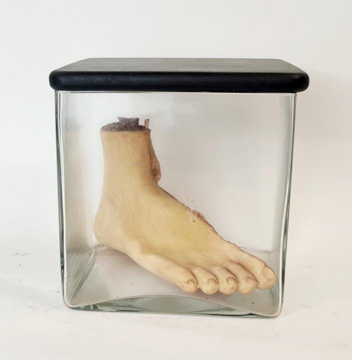 Cross Section Foot In Glass Jar