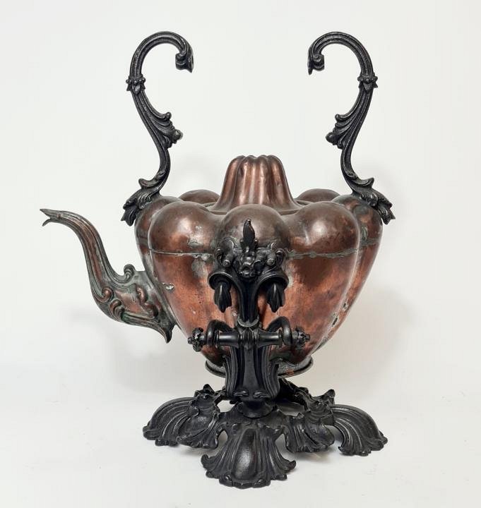 Decorative Copper Urn On Stand