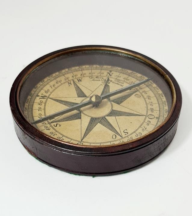 Compass In Wooden Frame