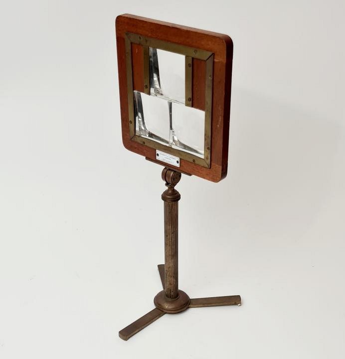 Triple Lens Magnifier On Fluted Brass Stand