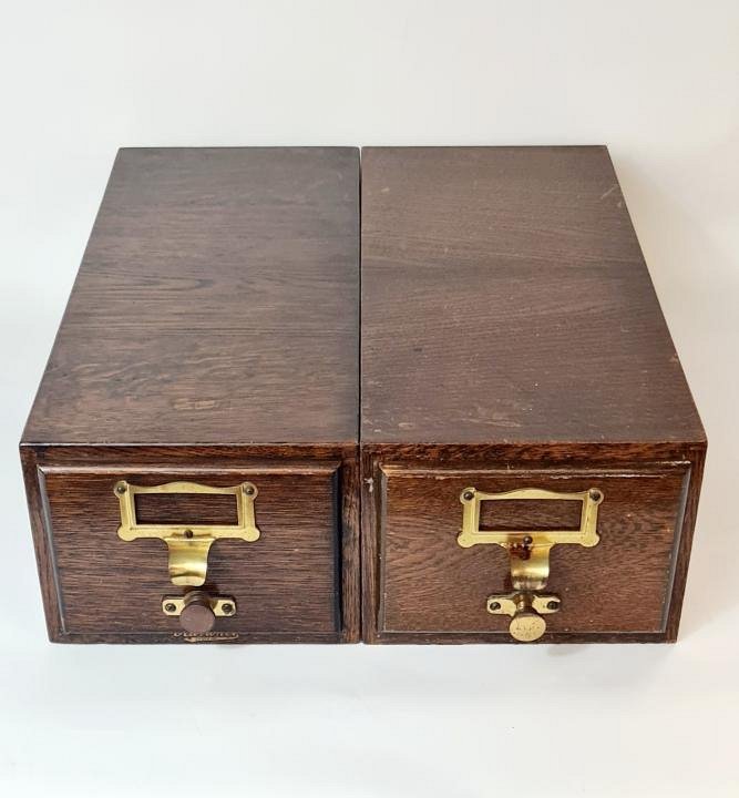 Vintage Card Filing Drawers (priced individually)