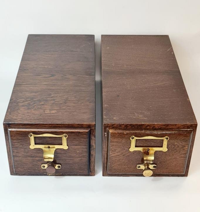 Vintage Card Filing Drawers (priced individually)