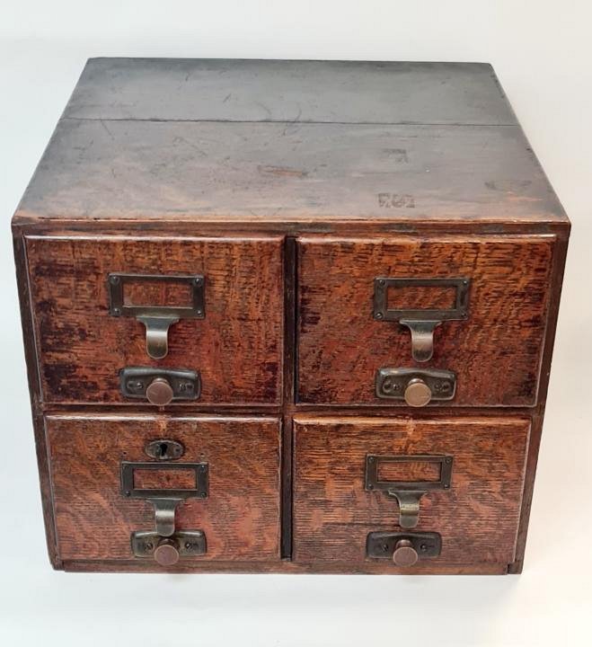 Vintage Card Filing Unit