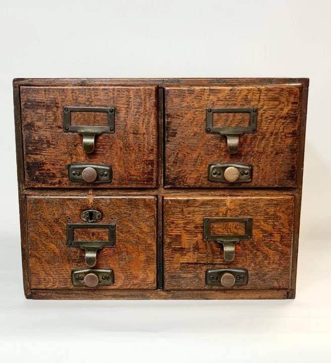 Vintage Card Filing Unit