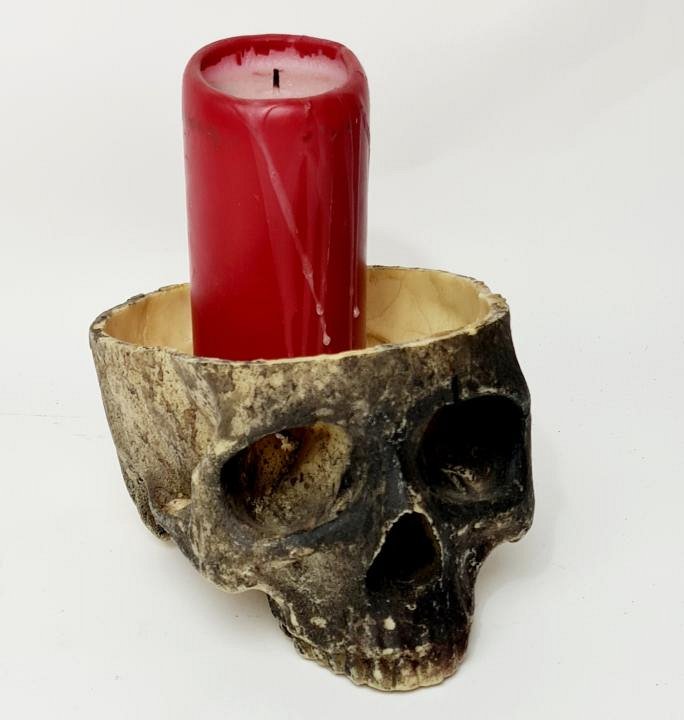 Skull Candle Holder