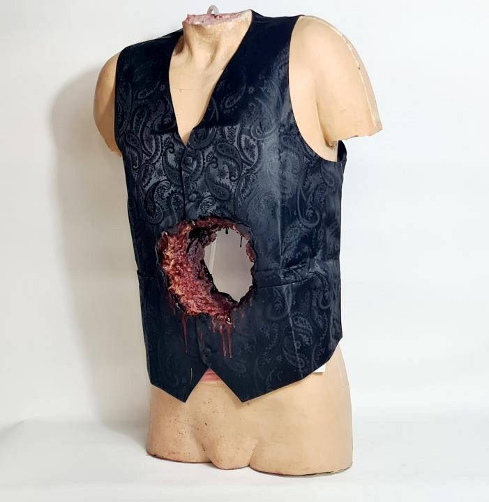 Male Torso With Large Shotgun Wound