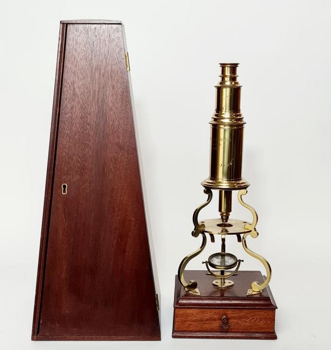 Brass Culpepper Microscope In Case