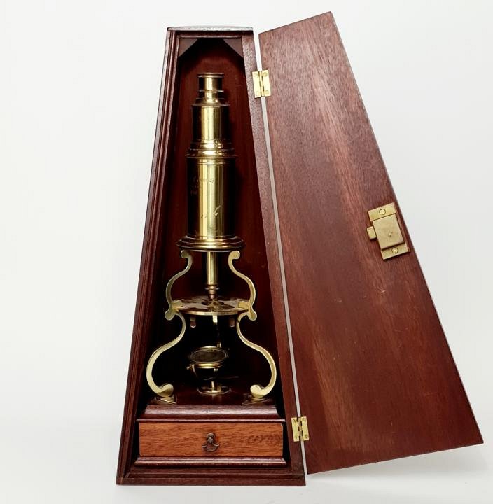 Brass Culpepper Microscope In Case