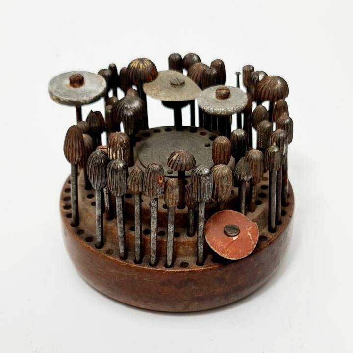 Antique Set Of Dental Burrs