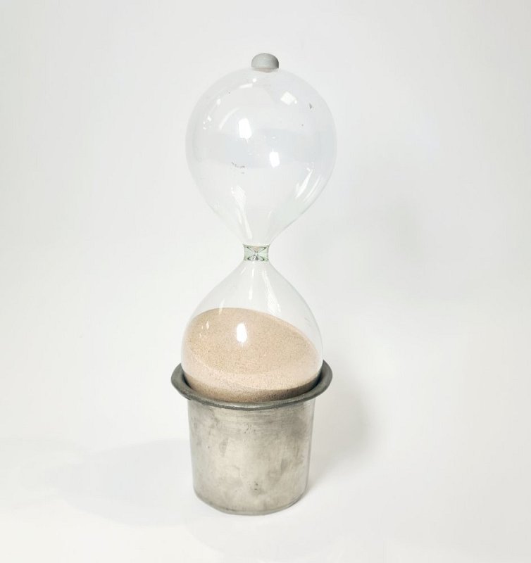 Hour Glass On Metal Cup