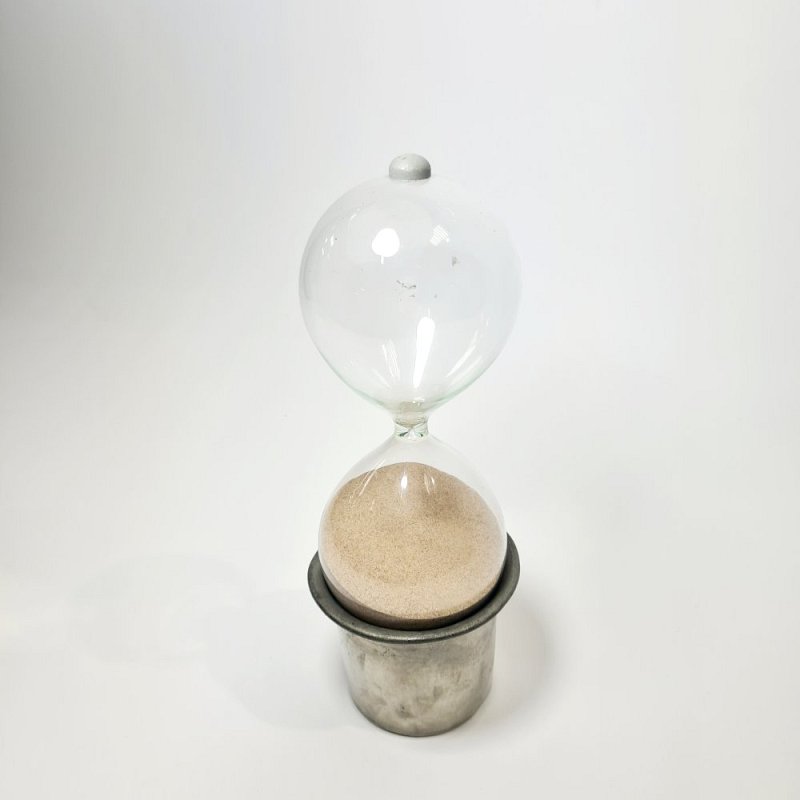 Hour Glass On Metal Cup