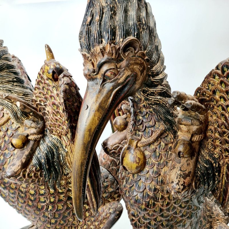 Carved Polynesian Wooden Birds