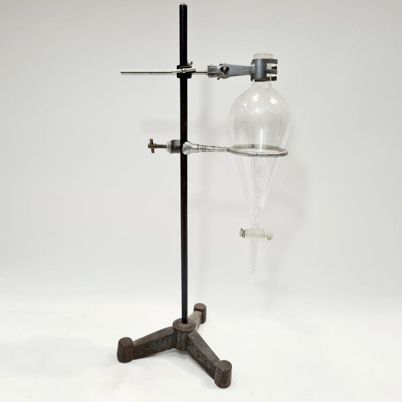 Glass Dropper Flask On Retort Stand