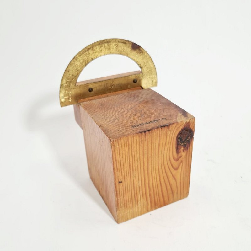 Brass Protractor On Stand