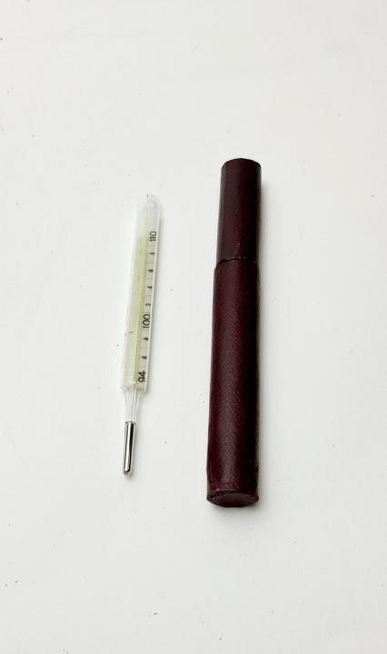 Period Thermometer in Leather Case