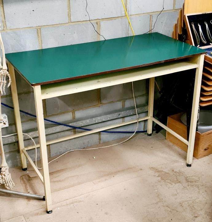 Green Topped Laboratory Bench