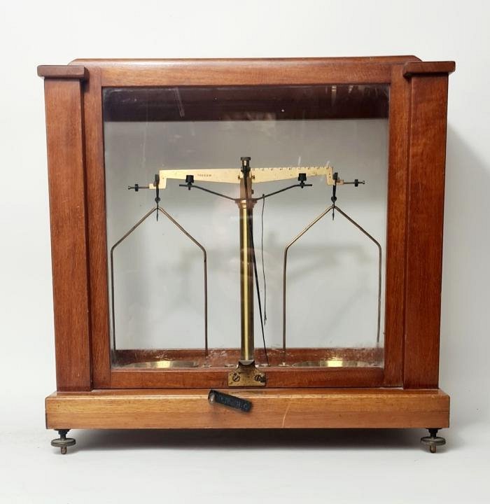 Weighing Scales in Glass Case