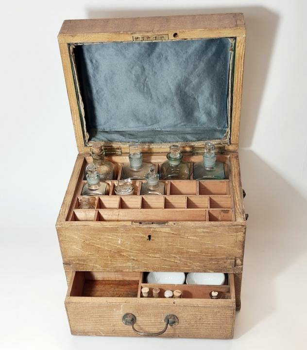 Wooden Apothecary Chest