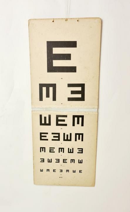 Vintage Reversible Eye Chart