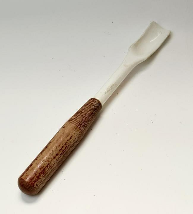 Large Wood And Ceramic Spatula