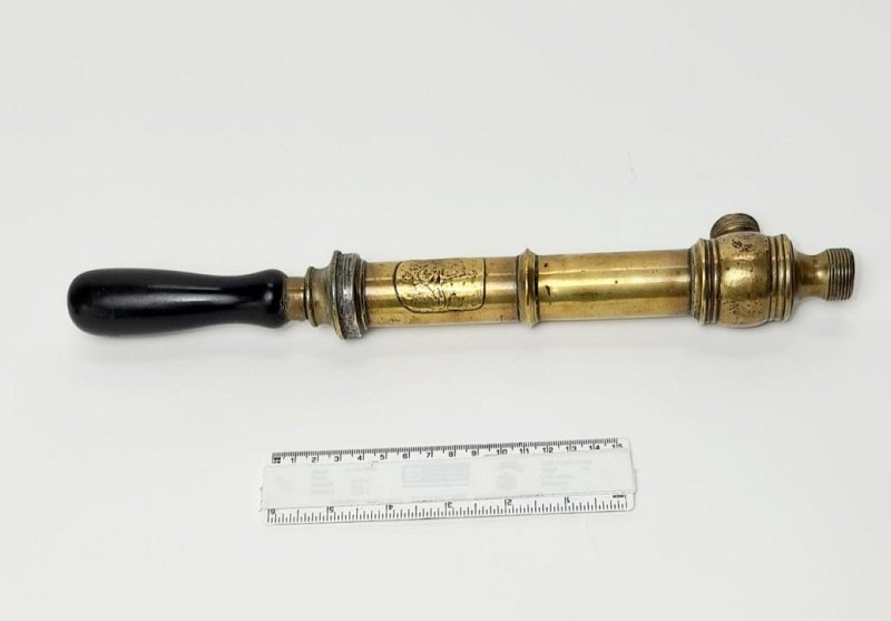 Large Brass Embalming / Enema Syringe