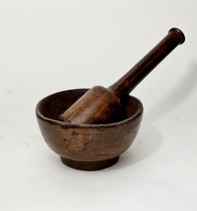 Wooden Pestle And Mortar