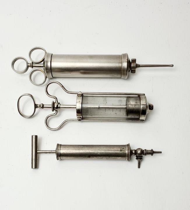 Large Stainless Steel/Glass Syringe