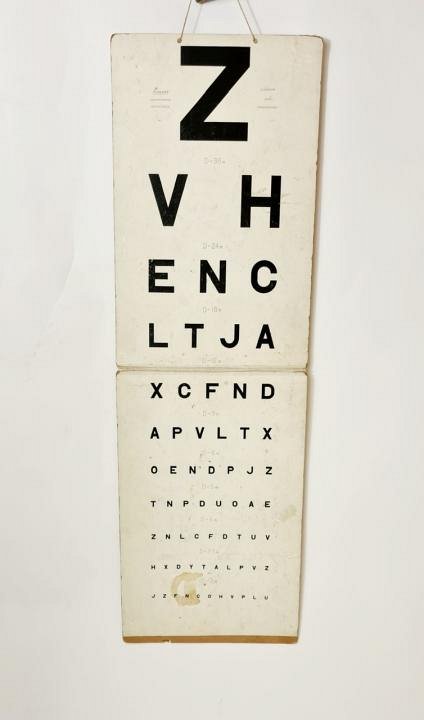 Vintage Reversible Eye Chart