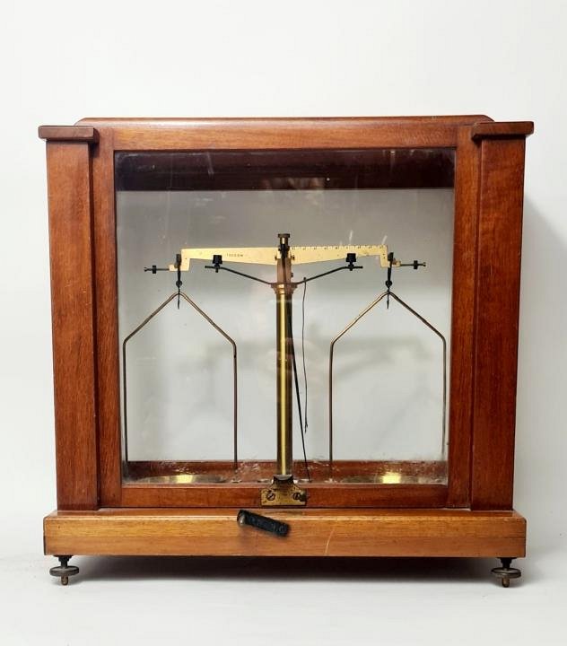 Weighing Scales in Glass Case