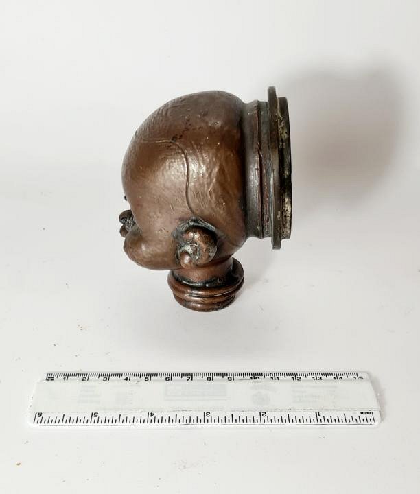 Antique Copper Doll’s Head Mould/Former