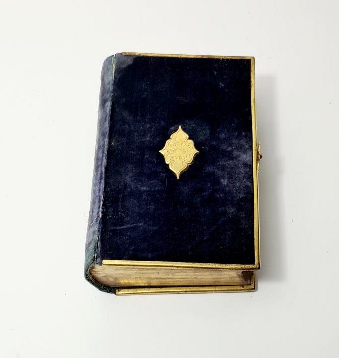 Velvet Covered Book With Clasp