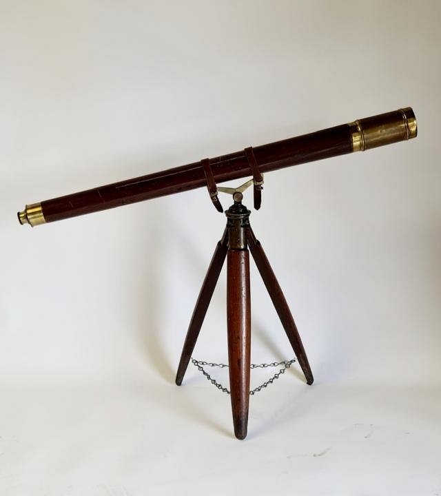 Wooden Desk Telescope on Tripod