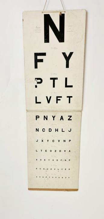 Vintage Reversible Eye Chart