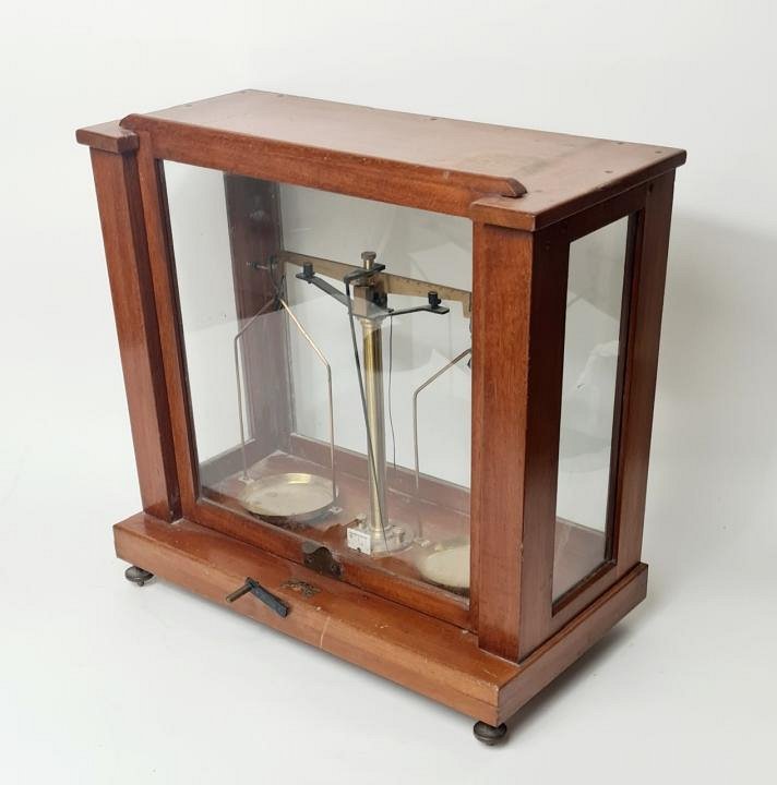 Weighing Scales in Glass Case