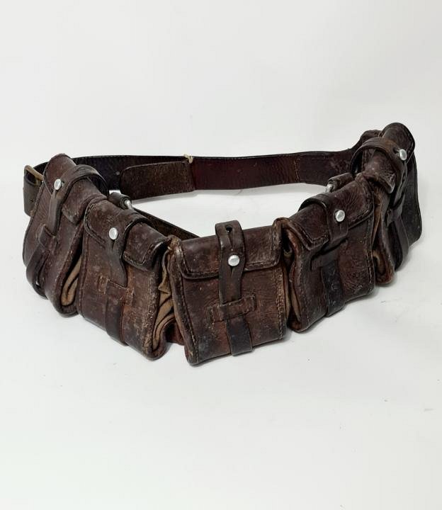 Early 20th Century Leather Ammunition Belt