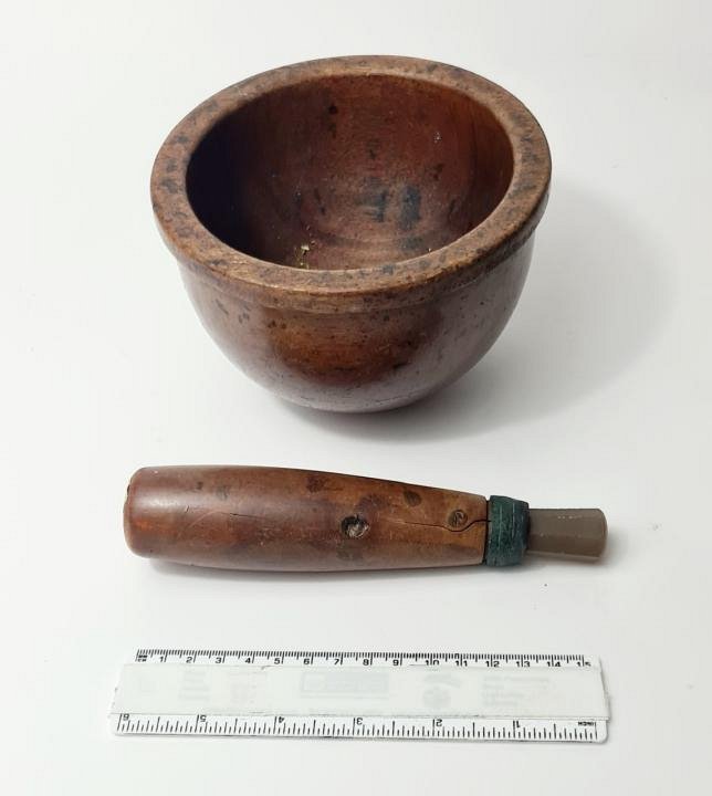 Small Wooden Pestle And Mortar