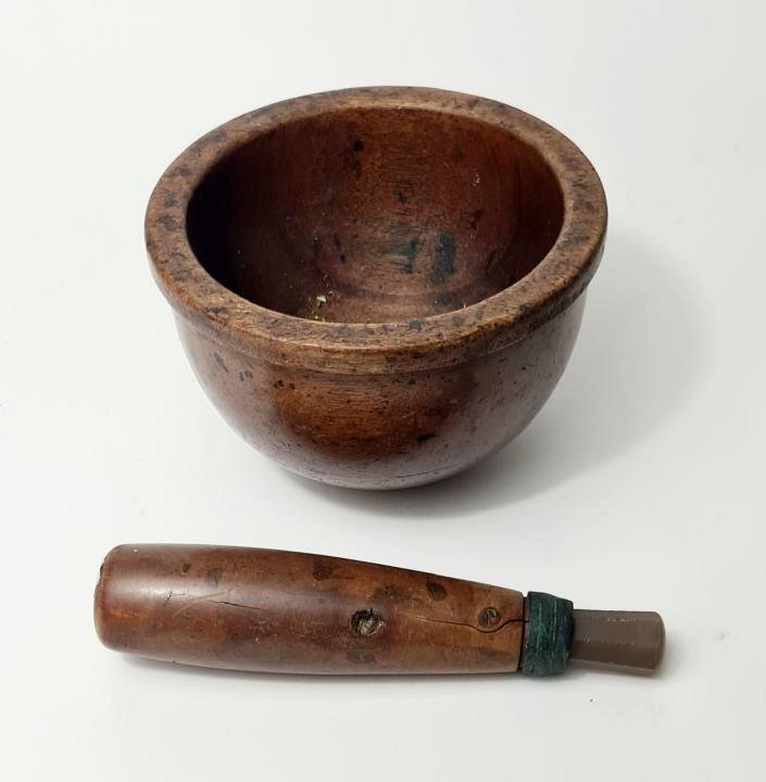 Small Wooden Pestle And Mortar