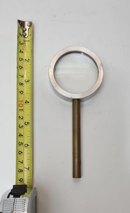 Brass and Aluminium Magnifying Glass