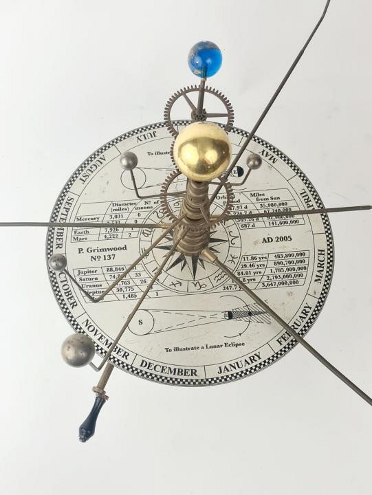 Antique Style Orrery Model Of The Solar System, Planetarium