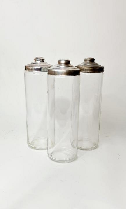 Tall Glass Jar With Metal Lid (priced individually)